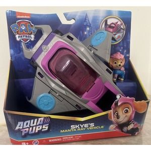 Paw Patrol Aqua Pups Skye's Manta Ray Vehicle and Figurine